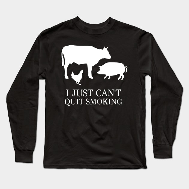 i just can't quit smoking Long Sleeve T-Shirt by hanespace